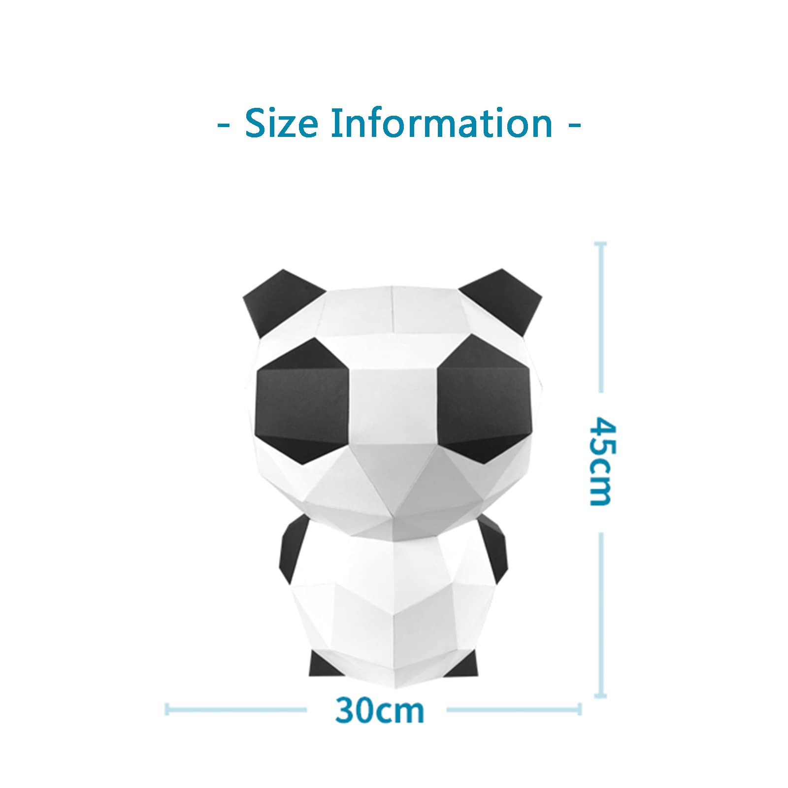 Handmade 3D Panda Origami Paper Sculpture - DIY Geometric Puzzle for Home Decoration, Creative Gift & Office Desk Ornament | Perfect for Kids Crafts, Party Favors & Asian-Themed Decor
