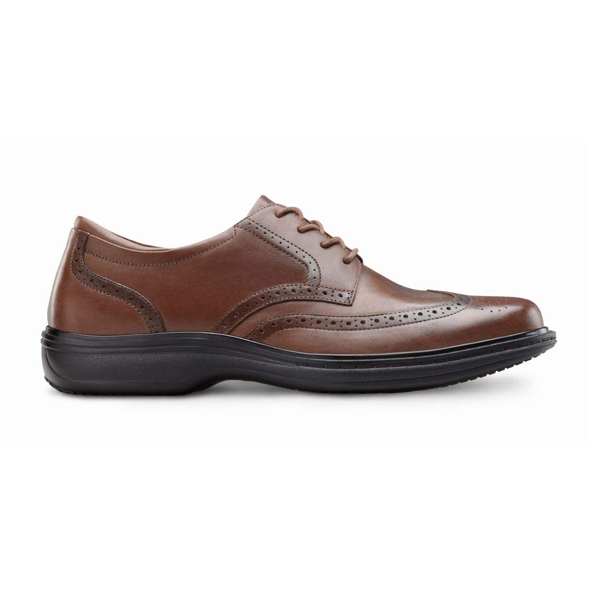 Dr. Comfort Wing Men's Therapeutic Diabetic Extra Depth Dress Shoes - Leather Lace-Up Oxfords for Swollen Feet & Arch Support - Ideal for Office, Weddings & Formal Occasions