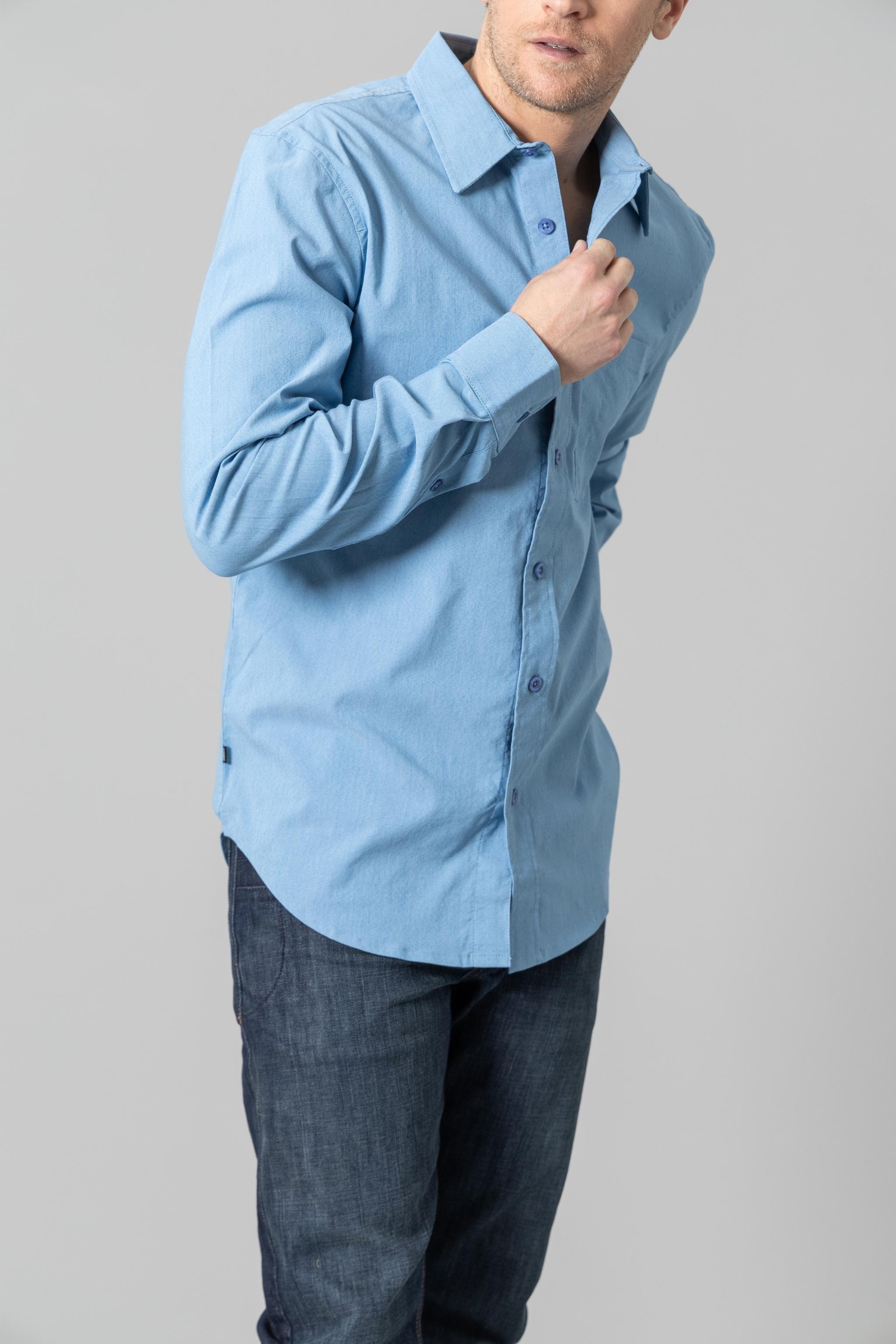 Premium Linville Long Sleeve Dress Shirt for Men - Classic Business Formal Shirt - Office, Interview & Special Occasion Wear