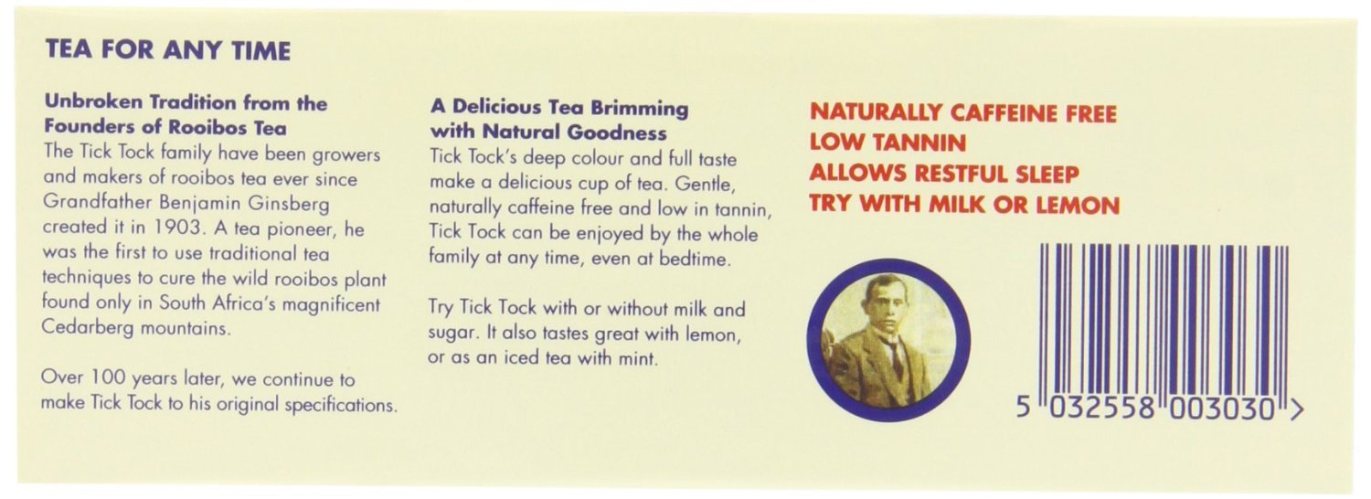 Organic Rooibos Tea Bags - 80 Count (Pack of 6) | Caffeine-Free Herbal Tea for Relaxation & Wellness | Perfect for Morning Rituals, Afternoon Tea Time or Evening Unwinding