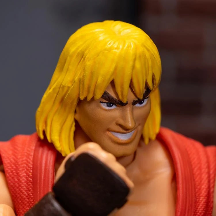 Street Fighter Ken Masters Action Figure - 12-Inch Collectible Toy for Fans, Video Game Merchandise - Perfect for Display, Cosplay, and Gaming Enthusiasts