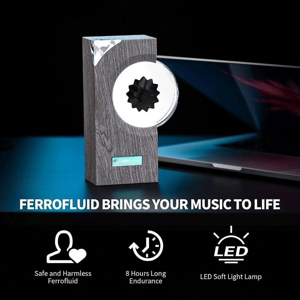 Ferrofluid Rhythm Lamp Yellow - Liquid Metal Sound Visualizer for Gaming, PC, TV & Party Decor - 8 Hours Continuous Use - Perfect for Music Lovers & Home Entertainment
