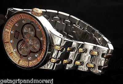 Marc Ecko Men's Two-Tone Stainless Steel Chronograph Watch with Simulated Diamonds - E17507G1 - Perfect for Business, Casual Wear & Special Occasions