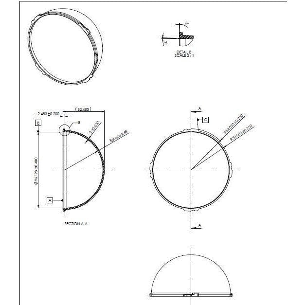 RVJet Clear Dome - High-Quality Transparent RV Skylight for Campers & Trailers | Perfect for Ventilation & Natural Light in RVs, Motorhomes, and Travel Trailers