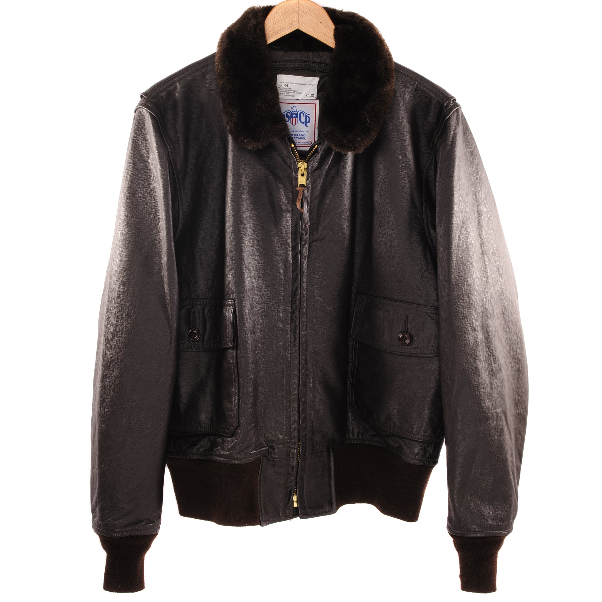 Vintage US Navy G-1 Leather Flight Jacket - Size 44 - Genuine 2004 Issue - Military Aviator Bomber Coat for Men | Perfect for Aviation Enthusiasts, Historical Reenactments & Cold Weather Fashion