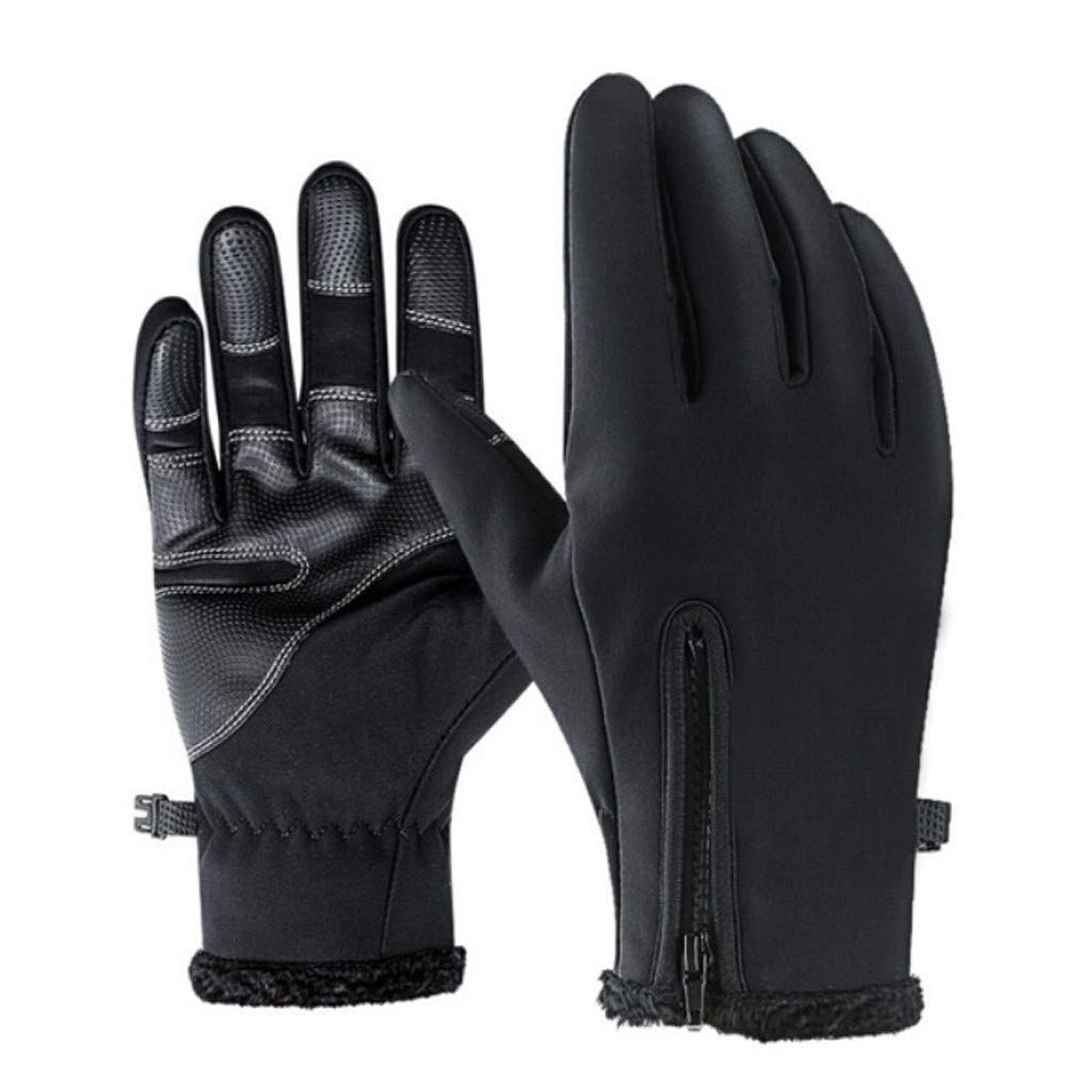 Xipoxipdo Unisex Thermal Waterproof Windproof Outdoor Gloves for Winter Sports - Touchscreen Compatible, Black (Size S) - Perfect for Skiing, Snowboarding, Hiking & Cold Weather Activities