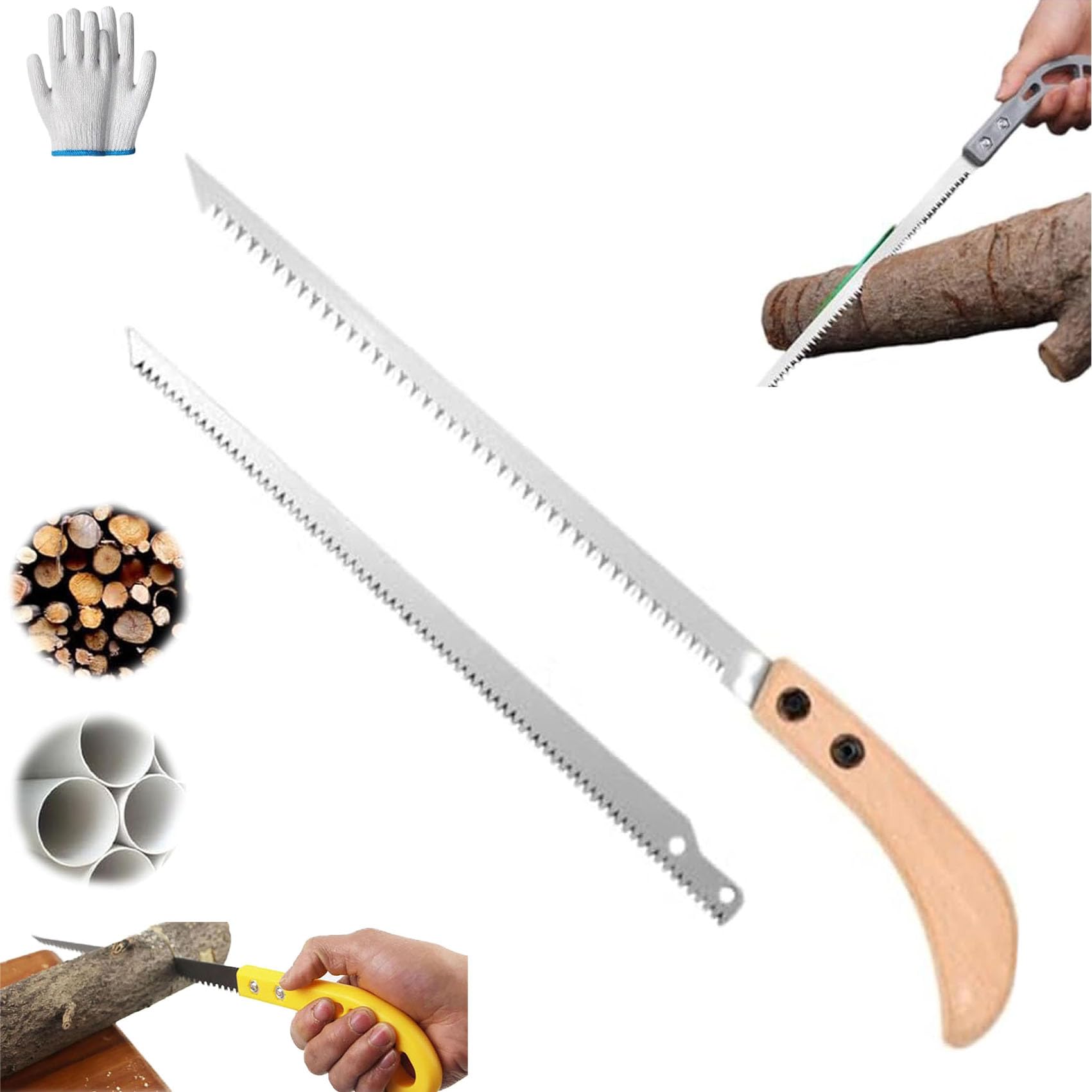Flexaza 9 Inch Portable Hand Saw - Lightweight Outdoor Camping & Gardening Saw for Pruning, Wood Cutting & Survival Tools | Perfect for Backpacking, Hiking, Yard Work & DIY Projects