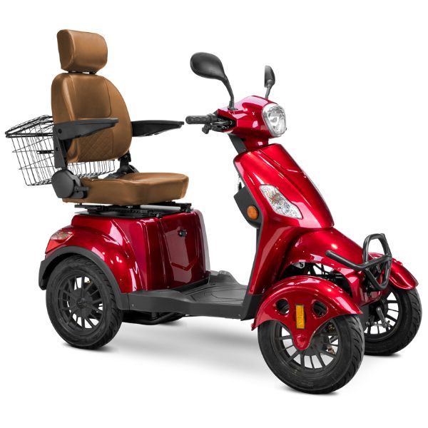 Premium Full Size 4 Wheel Mobility Scooter for Adults - Lightweight Electric Wheelchair with Long Battery Life - Ideal for Outdoor Travel, Shopping & Daily Mobility Assistance