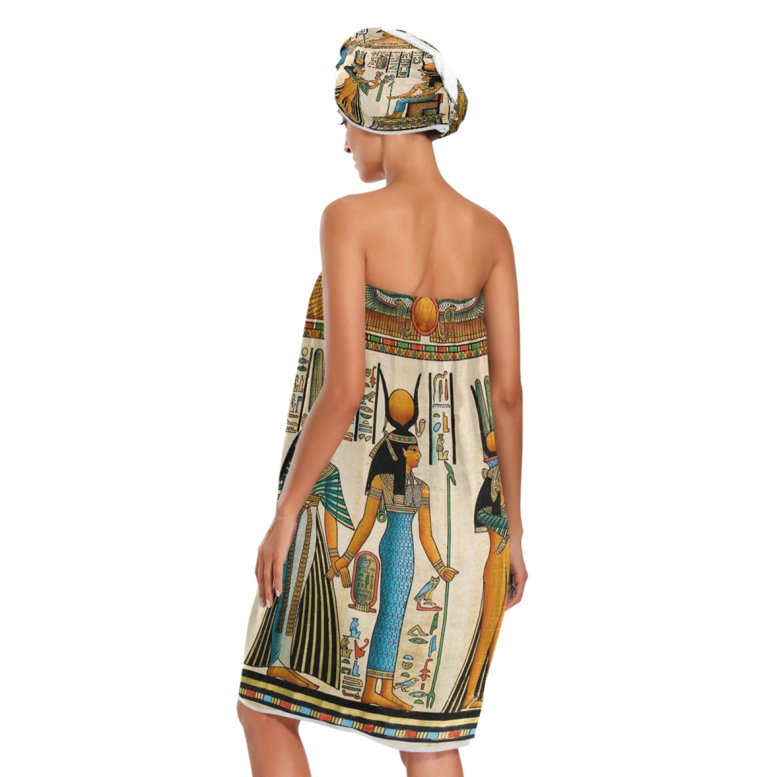 Soft Cozy Women's Bath Towel Wrap Set - Quick Dry Beach Pool Shawl, Bathing Suit Cover Up & Spa Robe - Egyptian Queen Design - Perfect for Swimming, Lounging & Post-Shower Relaxation