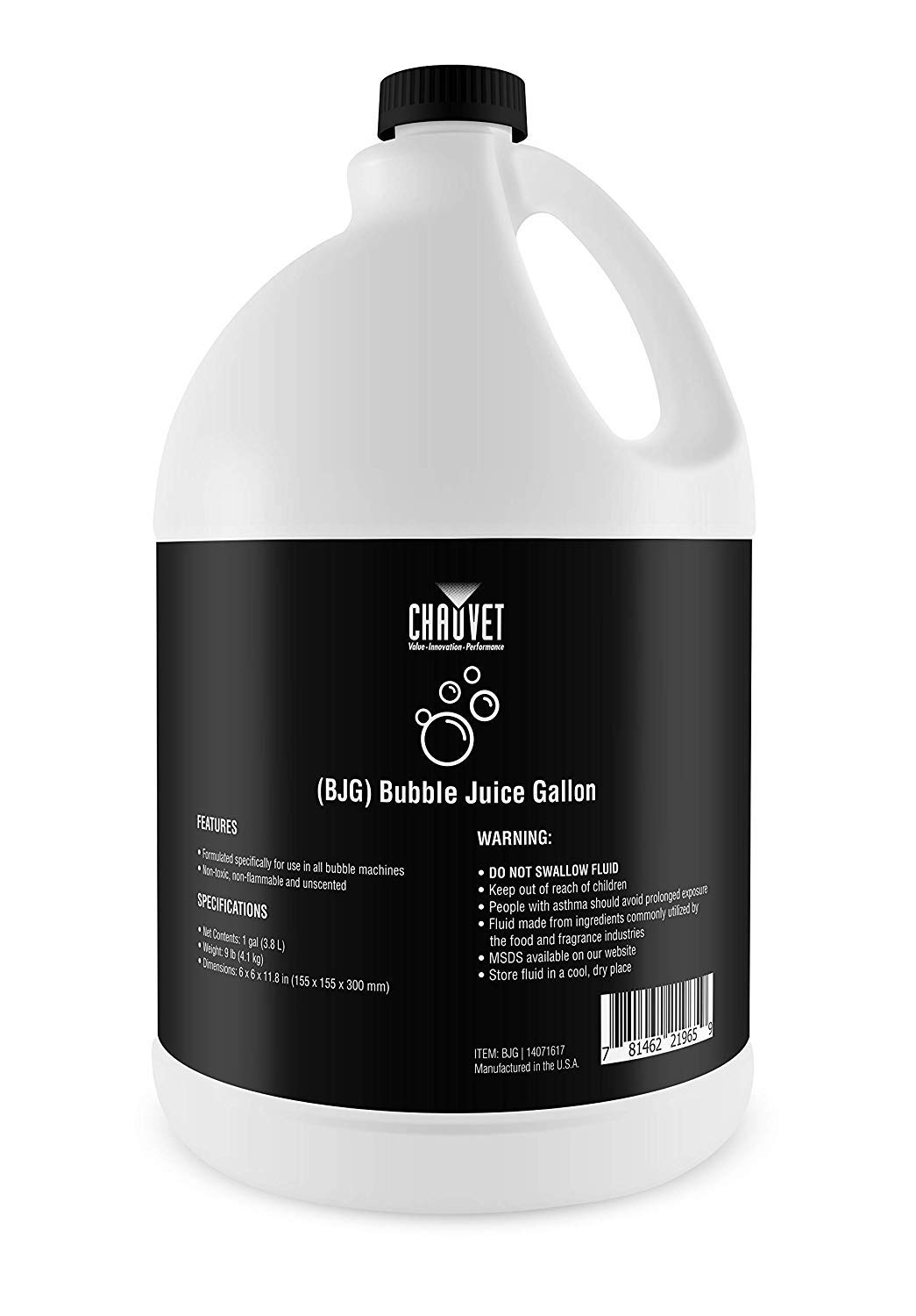Chauvet B550 Bubble King Professional Bubble Machine - High Output Bubble Blower with 2 Free Gallons of Bubble Fluid for Parties, Events, and Stage Performances
