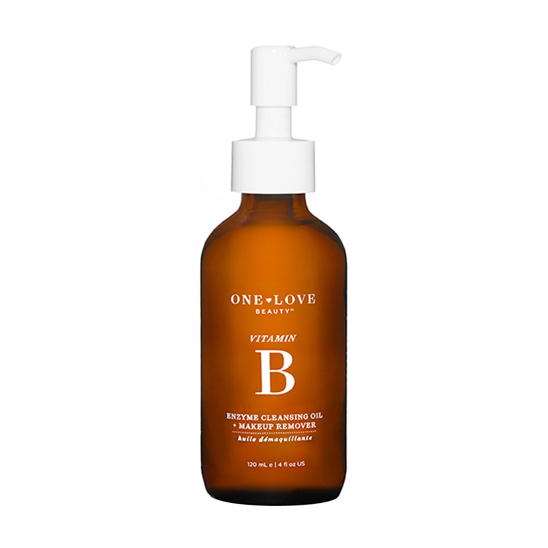 Vitamin B Enzyme Cleansing Oil & Makeup Remover - Gentle Facial Cleanser for All Skin Types | Perfect for Daily Skincare & Makeup Removal