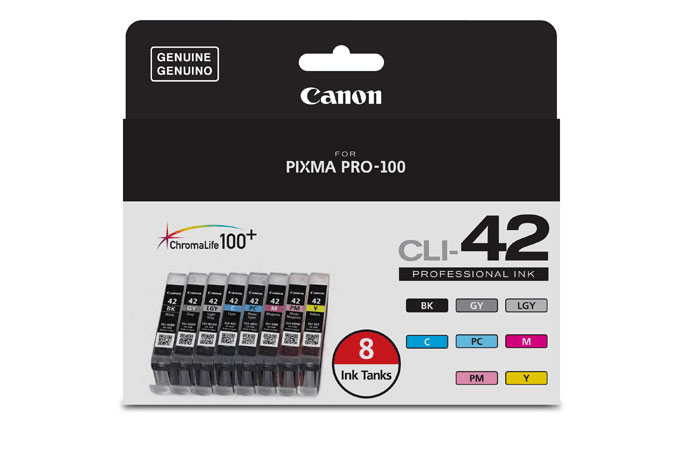 Canon CLI-42 Professional Ink Cartridges - 8-Pack for High-Quality Printing | Ideal for Home, Office & Photo Printing