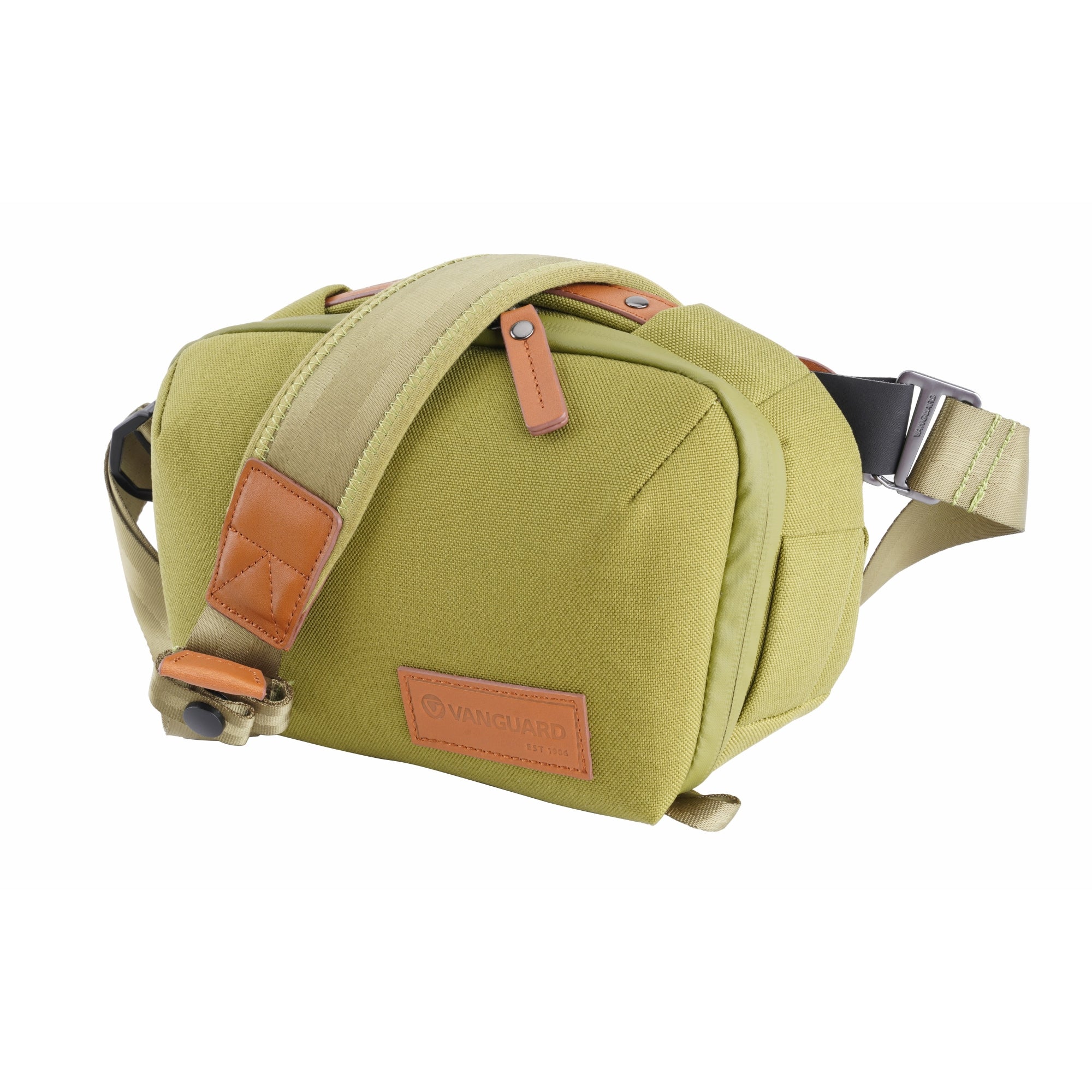 VEO City CB29 GR Crossbody Camera Bag for DSLR & Mirrorless Cameras - Lightweight & Water-Resistant Green Shoulder Bag for Travel, Hiking & Everyday Use
