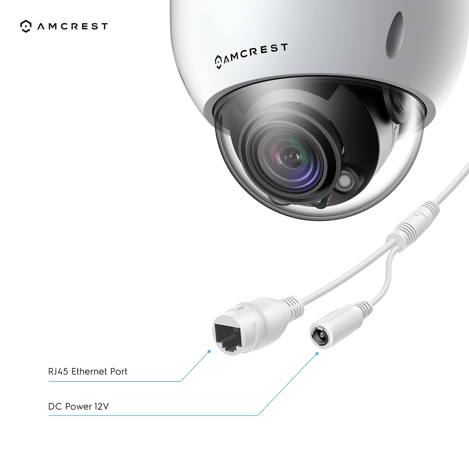 Amcrest 4K Ultra HD 8MP POE Security Camera with Optical Zoom - Outdoor Varifocal Dome Camera (2.7mm-13.5mm Lens), IP67 Weatherproof & IK10 Vandal Resistant, MicroSD Recording (IP8M-VD2793EW) - Ideal for Home Security, Business Surveillance & Property Monitoring