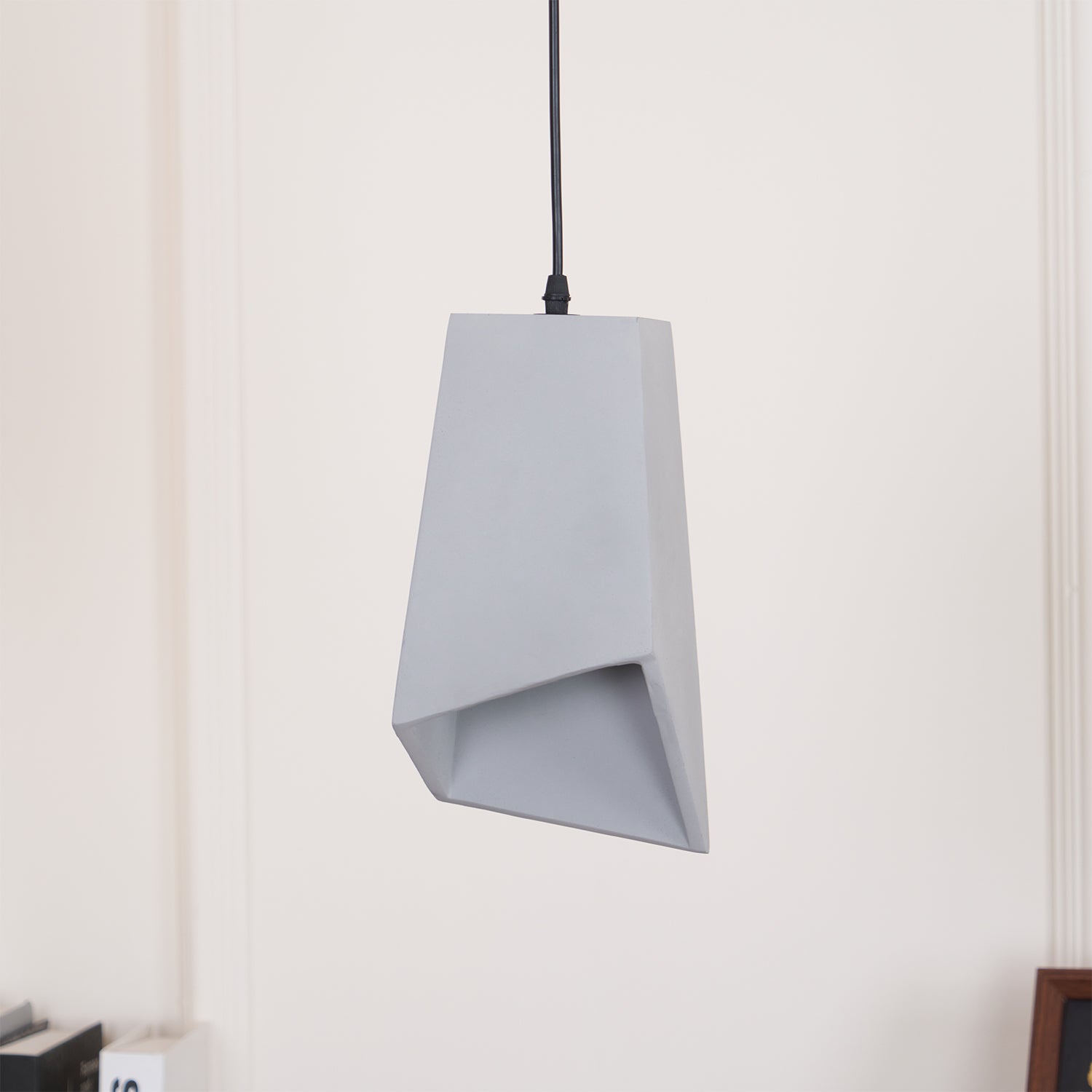 Georgia Cement Pendant Light - Industrial Modern Ceiling Fixture for Kitchen Island, Dining Room & Bedroom Lighting
