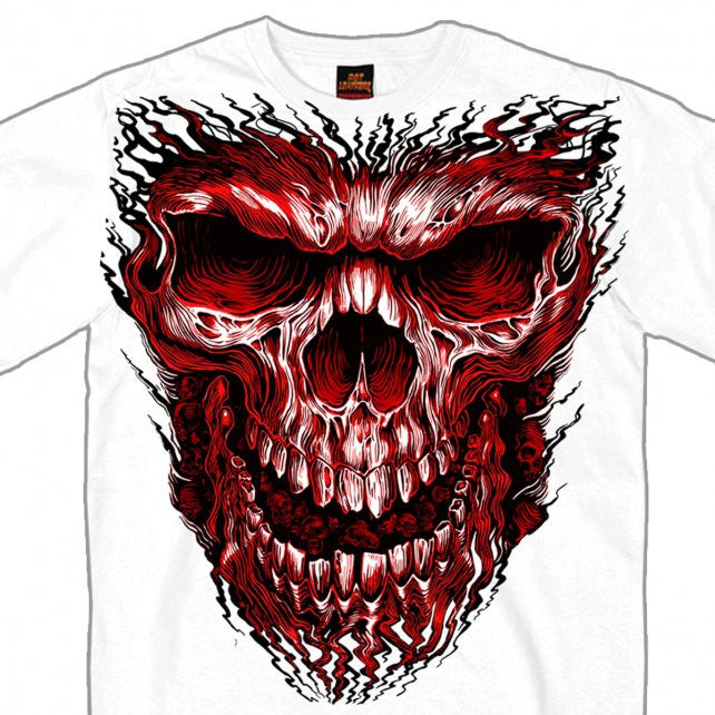 Hot Leathers Shredder Skull JUMBO Print Shirt - Limited Edition Biker Tee for Men | Motorcycle Riding, Concerts & Rock Fashion
