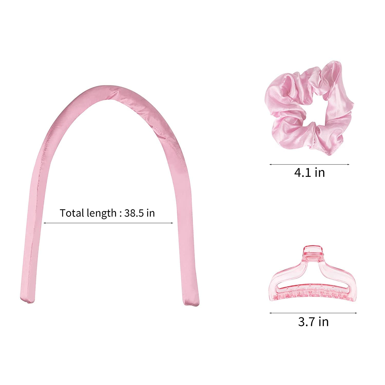 WENGONVILA Heatless Curling Rod Headband Set - No Heat Hair Rollers with Silk Ribbon, Hair Clips & Scrunchie for Overnight Curls (Multi Color) | Perfect for Bedtime Styling & Damage-Free Waves