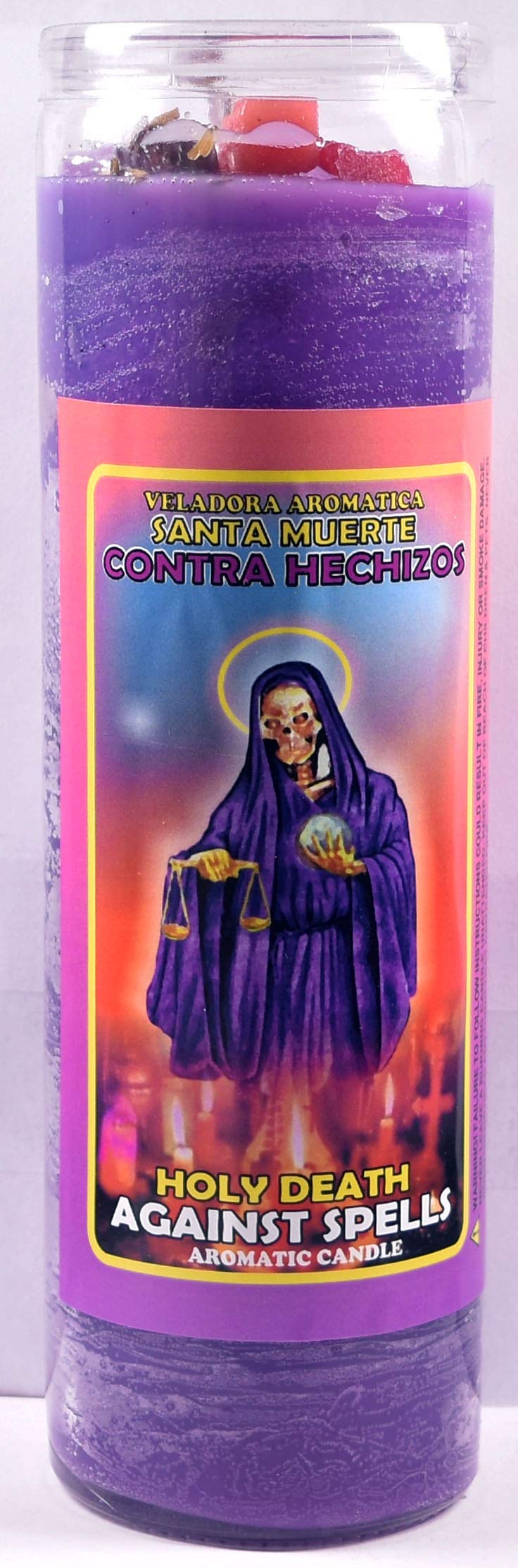 Santa Muerte Protection Candle - Holy Death Spell Removal Candle for Spiritual Cleansing & Negative Energy Protection | Perfect for Home Altars, Rituals & Spiritual Practices