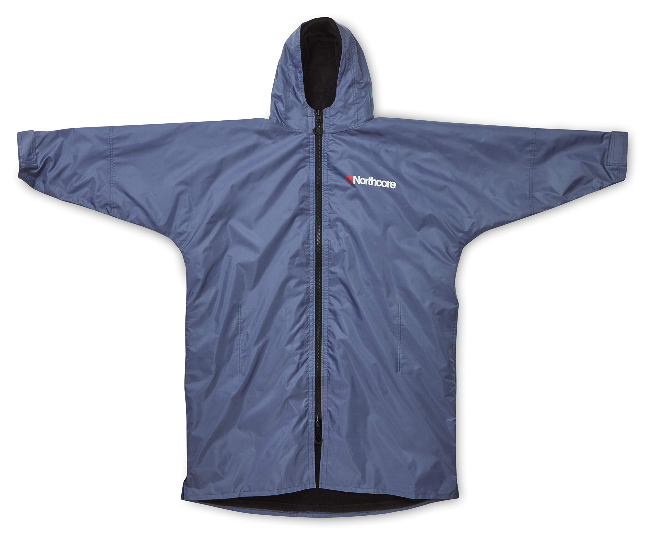 Northcore Beach Basha Pro 4 Season Changing Robe - Blue Thermal Insulated Hooded Poncho with Breathable Warm Layers | Perfect for Surfing, Camping & Outdoor Activities