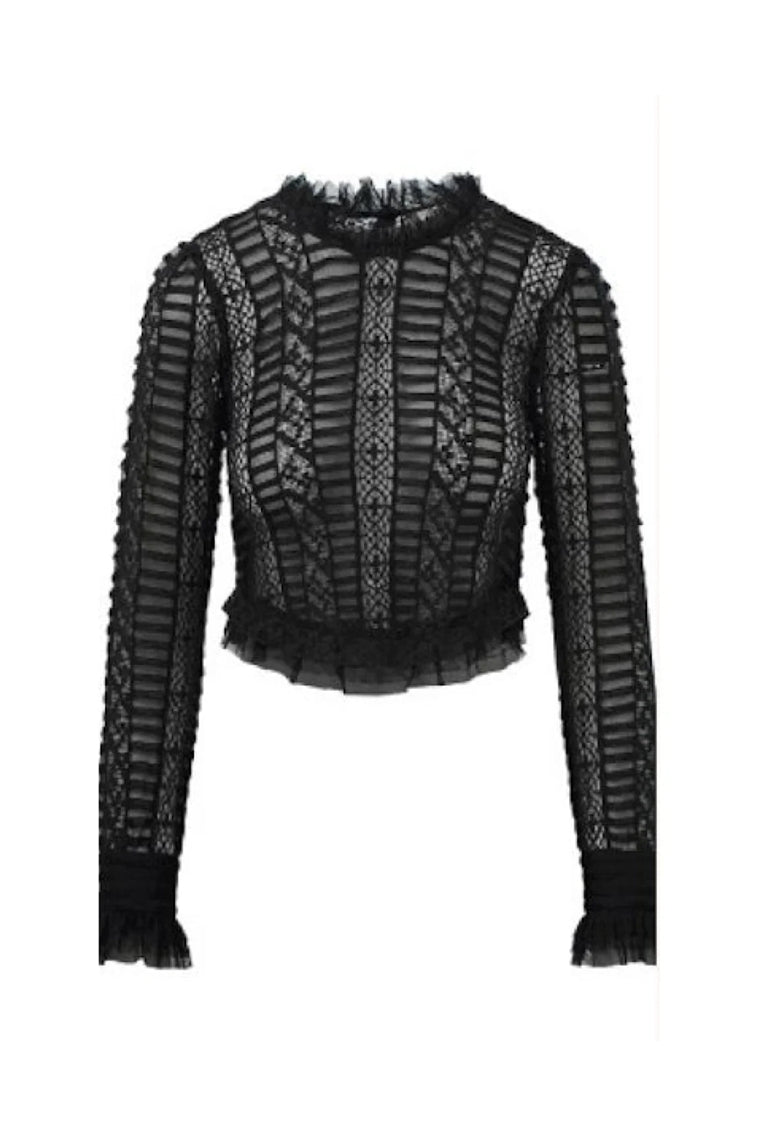 Etheline Elegant Crochet Lace Long Sleeve Blouse for Women - Perfect for Spring Outfits, Date Nights & Boho Fashion