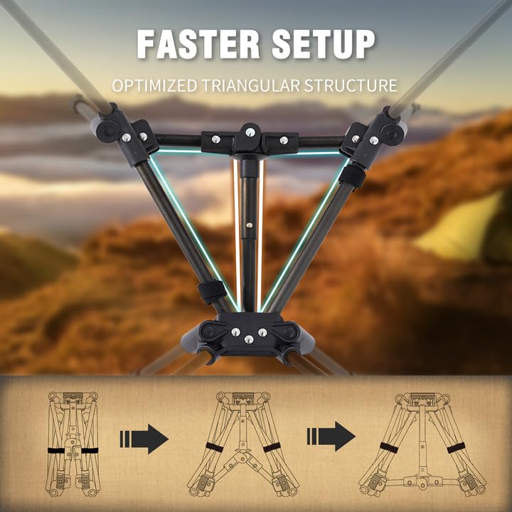 MOON LENCE 4th Gen Ultralight Folding Camping Chair - Portable Compact Backpacking Chair for Hiking, Mountaineering, Beach & Outdoor Adventures - Perfect for Camping Trips, Picnics, Fishing and Travel