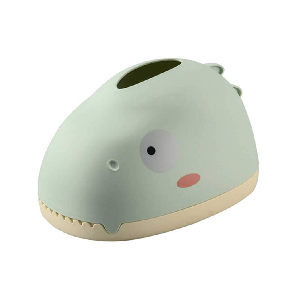LLLY Creative Cute Tissue Box Holder - Green Paper Napkin Dispenser for Office Desk, Home, Hotel & Car | Facial Tissue Case & Table Accessories | Perfect for Living Room, Bathroom & Vehicle Organization