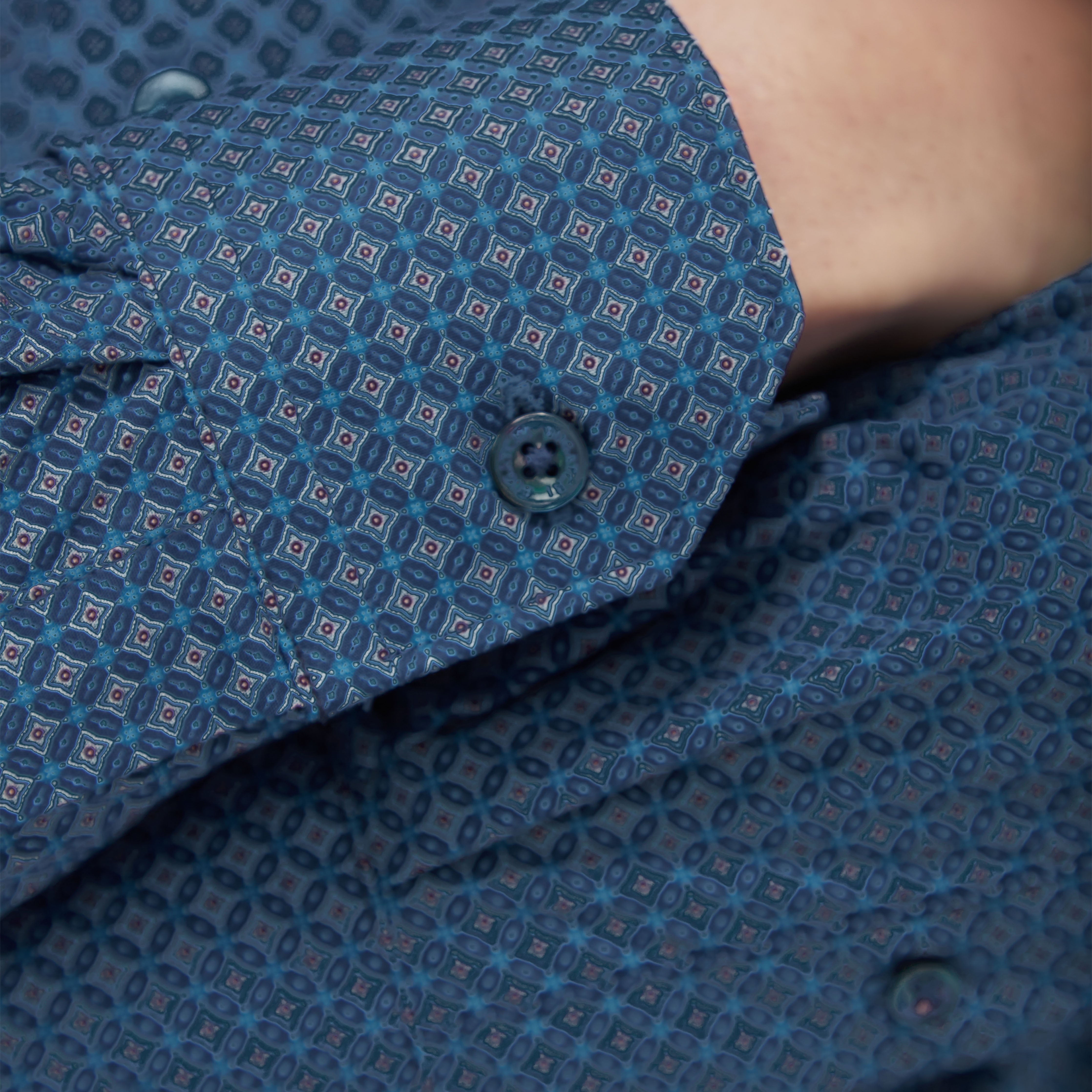 Axel Mosaic Print Casual Shirt for Men - Stylish & Comfortable Button Down Shirt - Perfect for Office, Date Night & Summer Outings