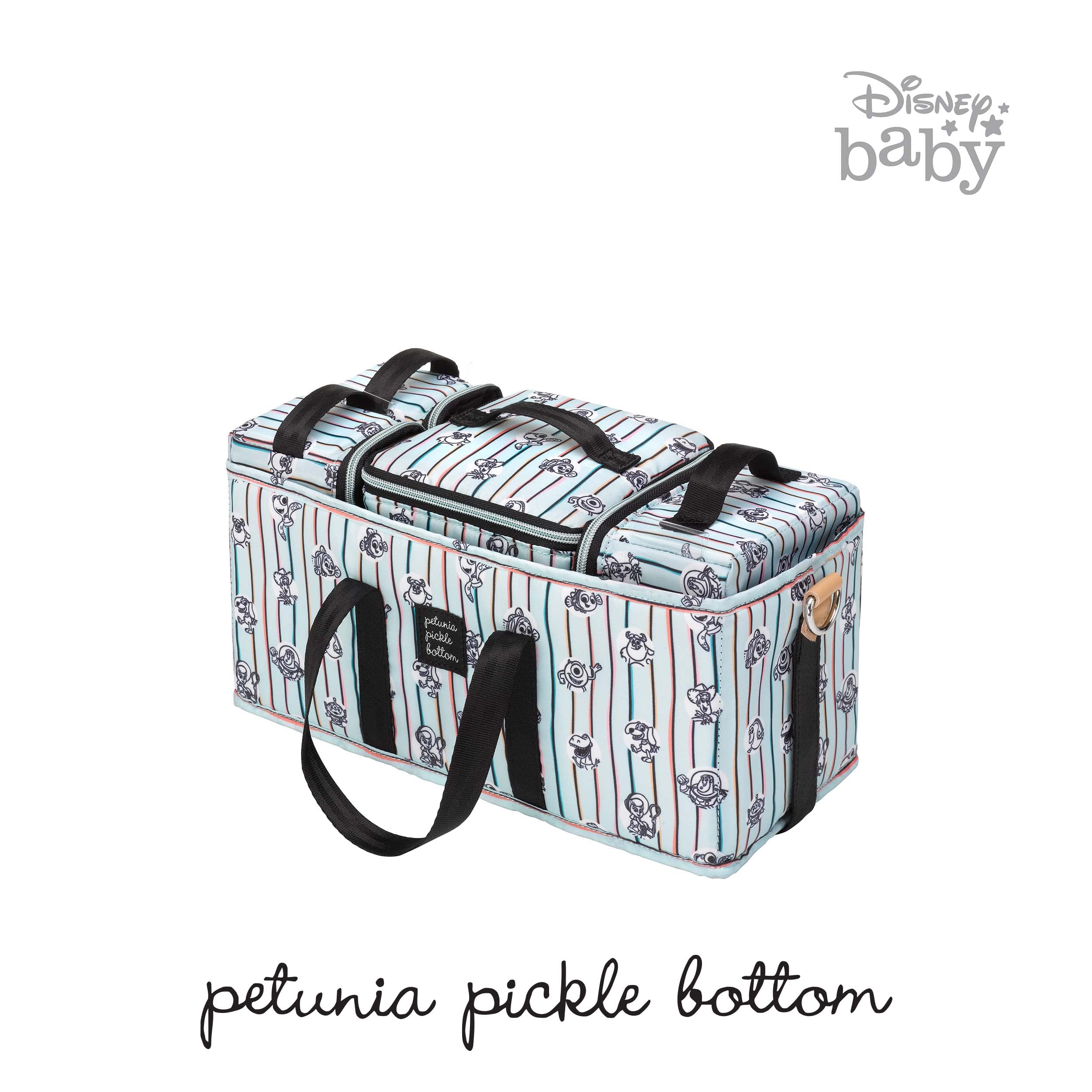 Petunia Pickle Bottom Inter-Mix Deluxe Kit - Premium Baby Diaper Caddy Organizer for Diaper Bags, Strollers & Nursery Storage | Disney & Pixar Playday Design | Perfect for On-the-Go Parents & Nursery Organization