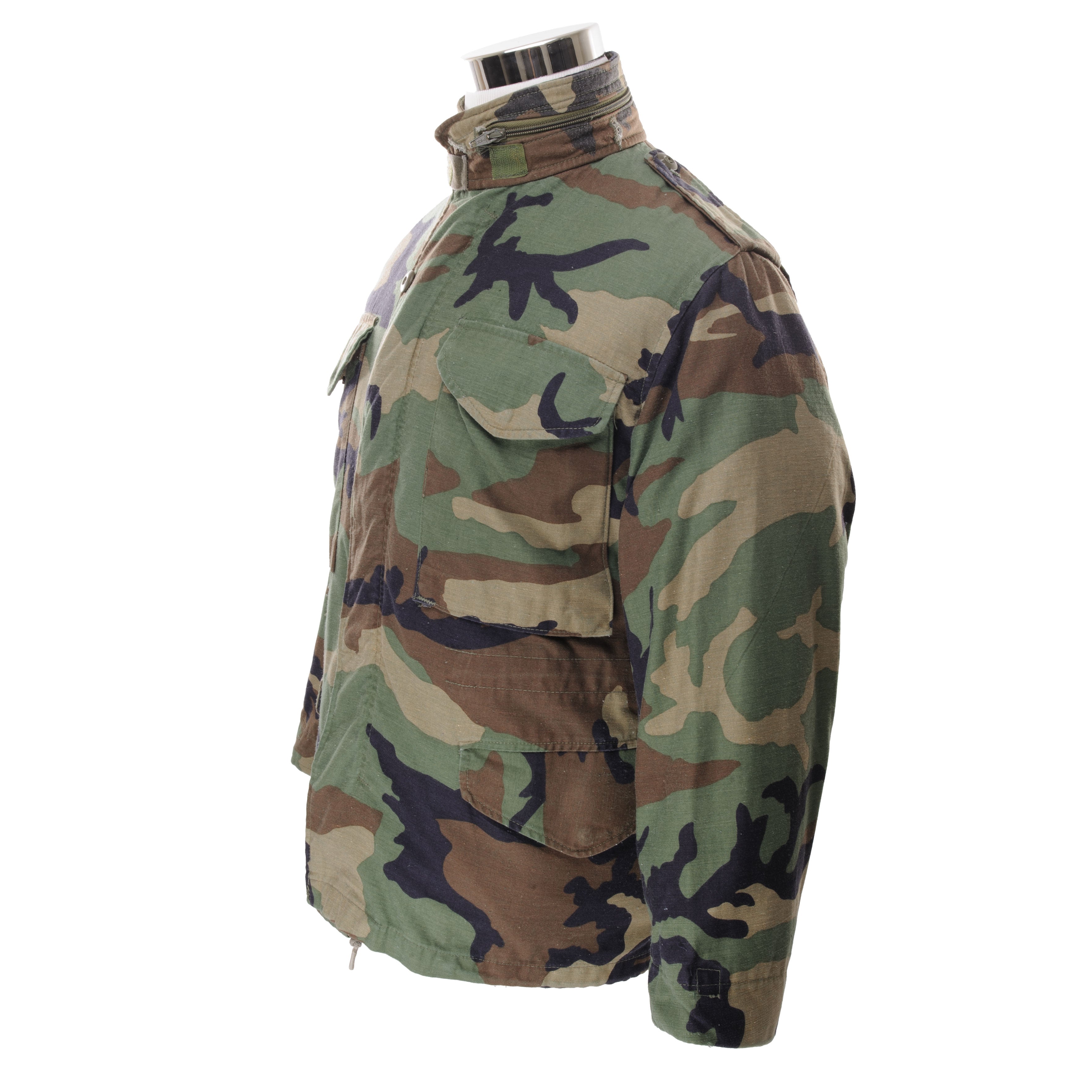Vintage US Army M65 Woodland Camo Alpha Field Jacket 1984 XSmall XShort - Military Surplus Outerwear for Outdoor Adventures & Vintage Fashion