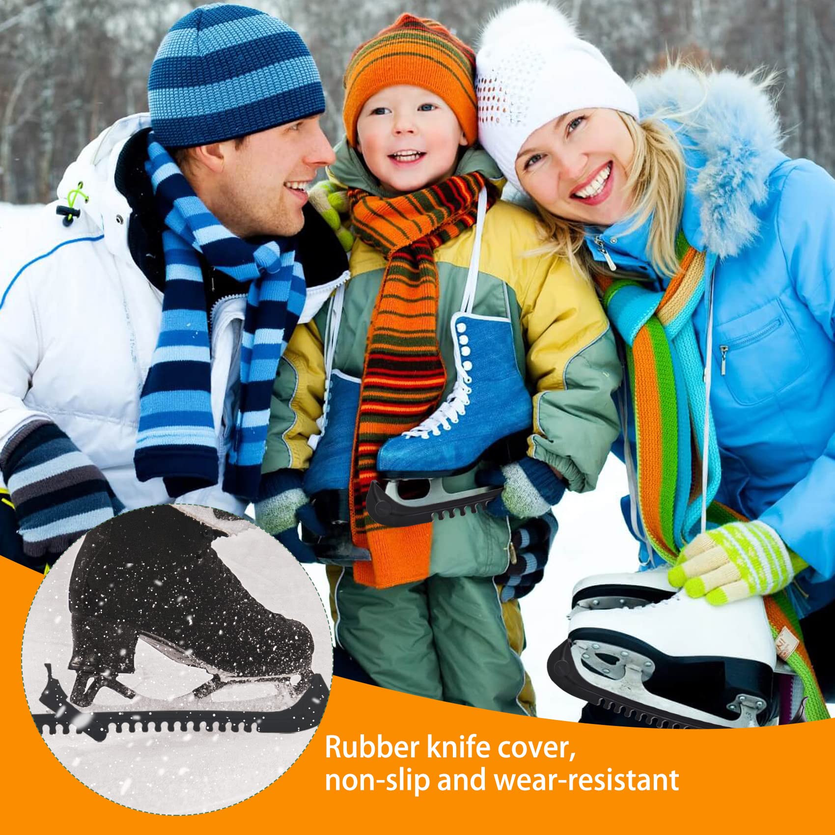 **Ice Skate Guards - Adjustable Skate Blade Protectors for Hockey & Figure Skating (1 Pair) - Prevent Rust & Damage On & Off the Ice**    *Use Case: Perfect for protecting your ice skate blades during storage, walking to the rink, or while traveling.*