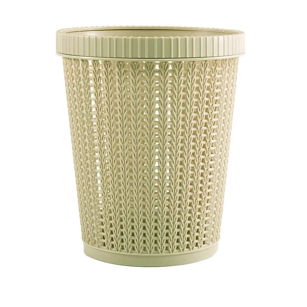 UWEL Hollow Trash Can with Built-in Bag Storage - Creative Waste Basket for Home, Kitchen, Bedroom & Living Room - Green Garbage Bin for Easy Debris Disposal | Perfect for Small Spaces & Eco-Friendly Homes
