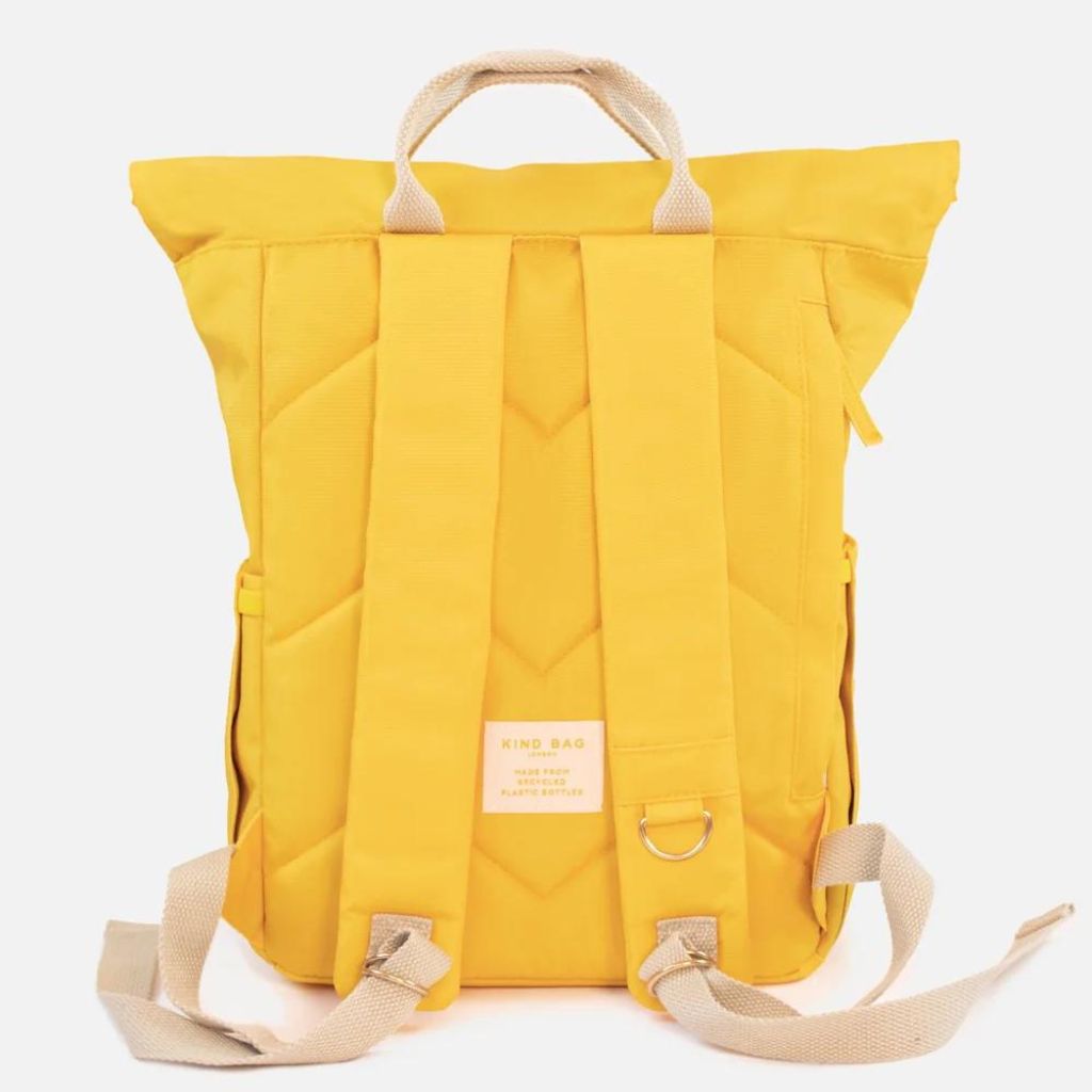 Kind Bags Hackney Medium Backpack - Waterproof Laptop Backpack for Men & Women, 15.6 Inch Travel Backpack with USB Charging Port, Durable Yellow Daypack for Work, School, Commuting & Outdoor Adventures