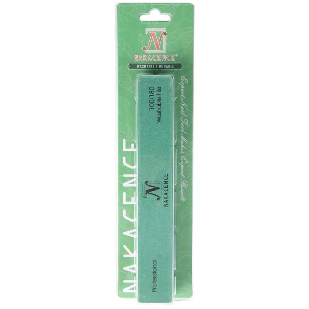 Professional 100/180 Grit Double-Sided Nail Files - Washable Dustless Emery Boards for Natural Nails, Manicures & Nail Art | Perfect for DIY Home Care & Salon Use