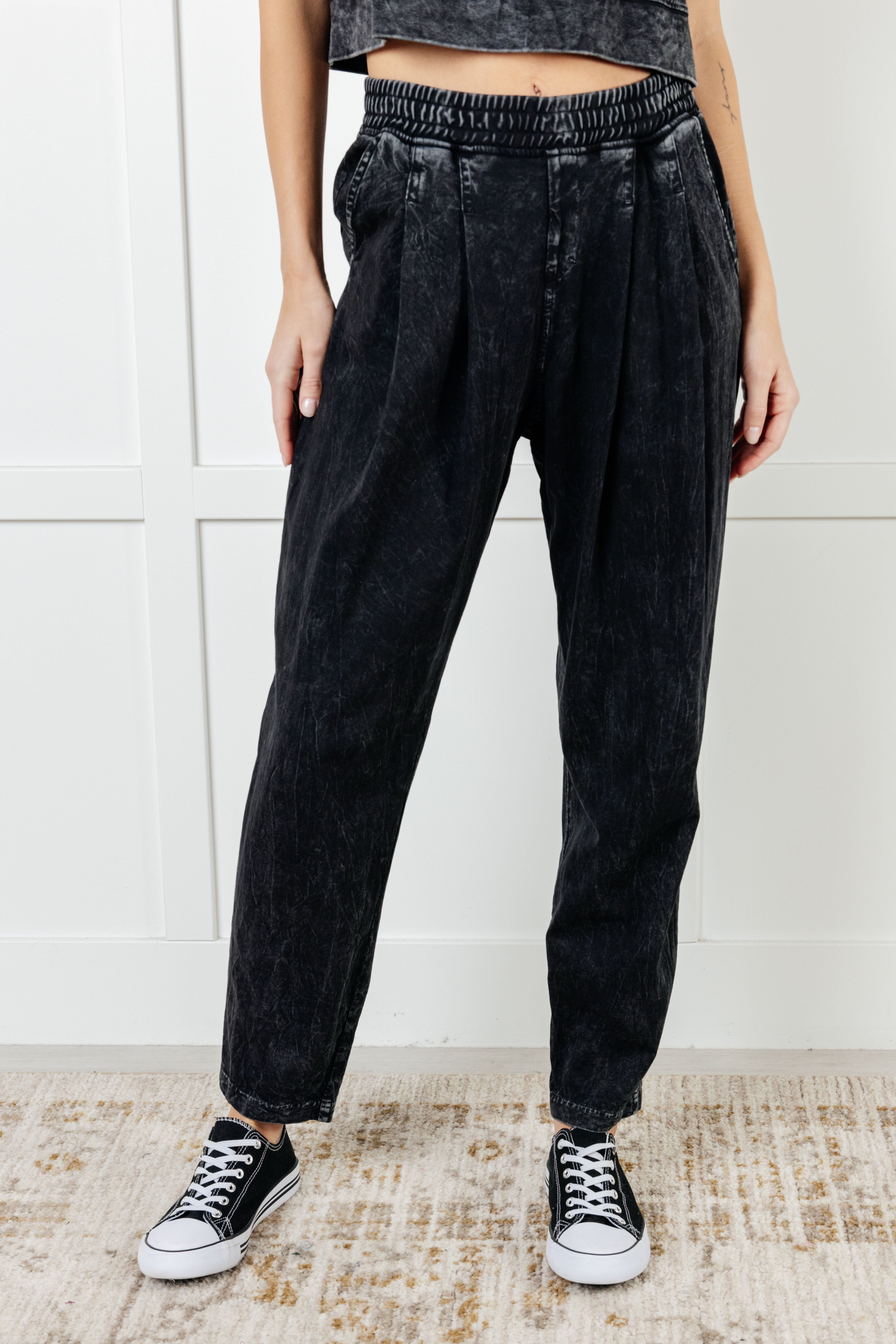 Limber Up Straight Leg Sweats in Black - Comfortable Jogger Pants for Women, Stretchy Lounge Pants for Yoga, Running & Casual Wear