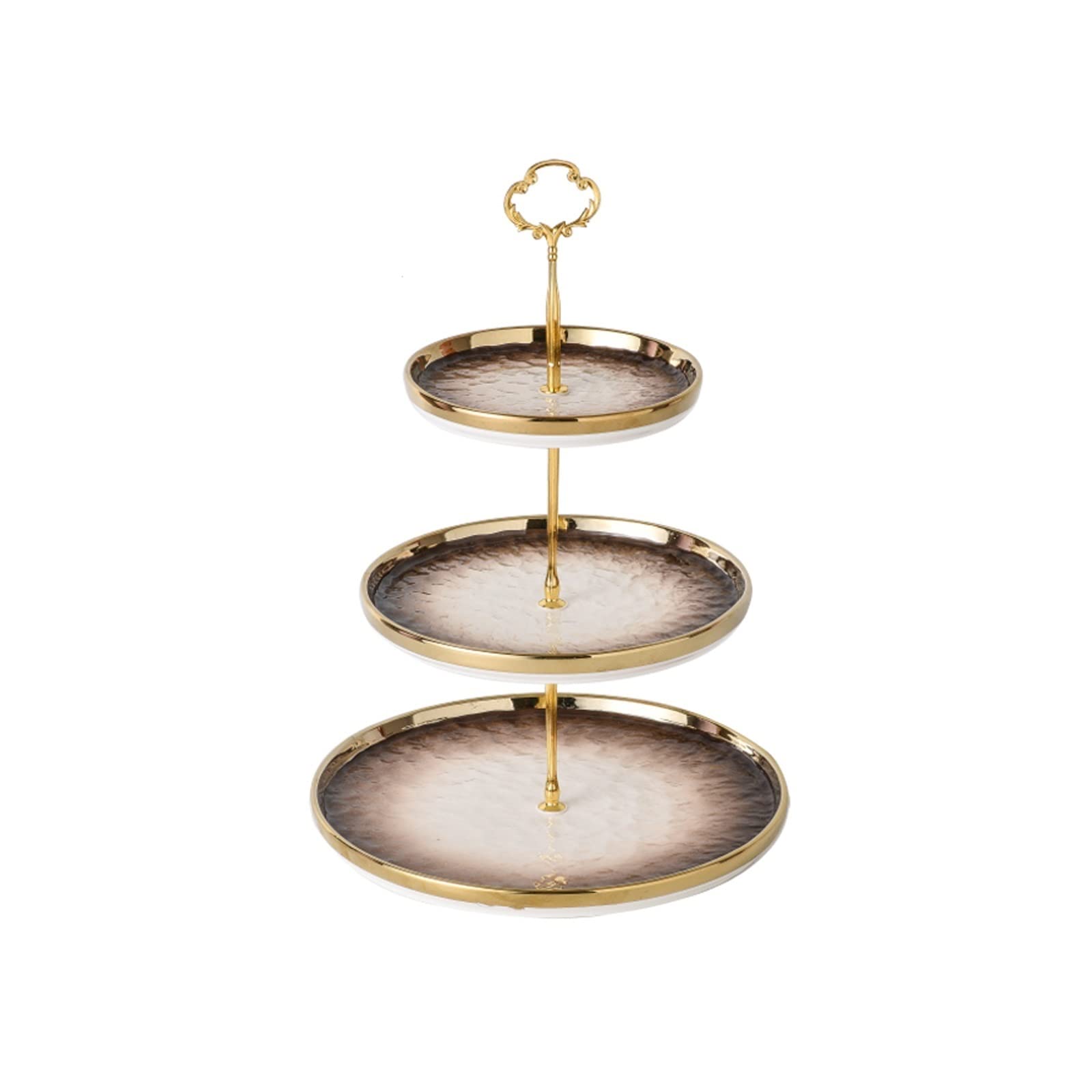 Luxury 3-Tier Ceramic Cake Stand for Desserts, Fruits & Snacks - Elegant European Style Afternoon Tea Serving Platter for Home, Living Room & Party Decor (Color: A) | Perfect for Tea Parties, Bridal Showers & Holiday Gatherings