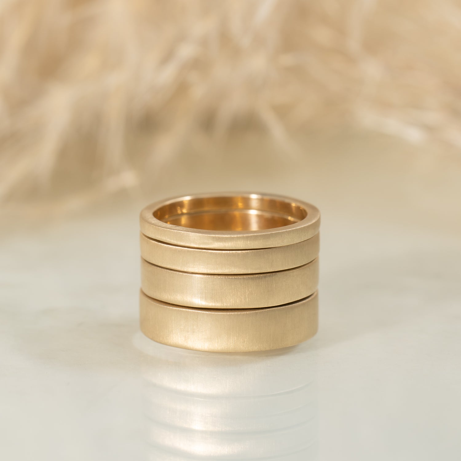 4mm Gold Wedding Band for Women & Men - Classic Comfort Fit Ring for Engagement, Anniversary & Everyday Wear - 14K/18K Solid Gold Options