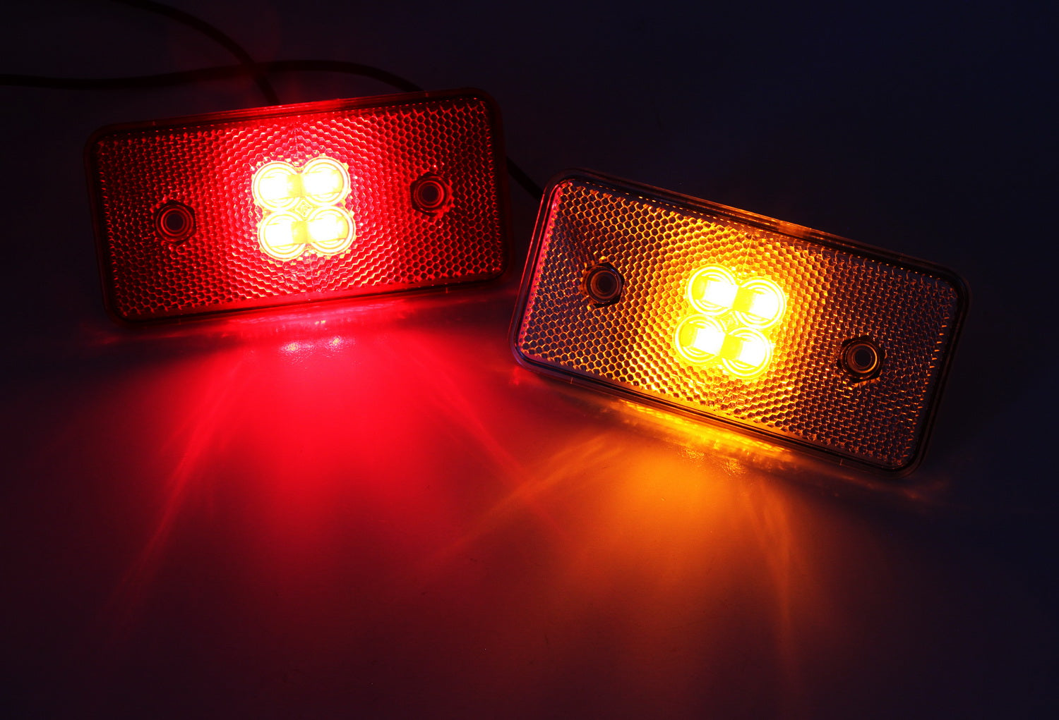 4-Piece Clear Lens Amber/Red Full LED Side Marker Lights for 2015-2018 Mercedes G Class - Upgrade Your Off-Road & Night Driving Safety