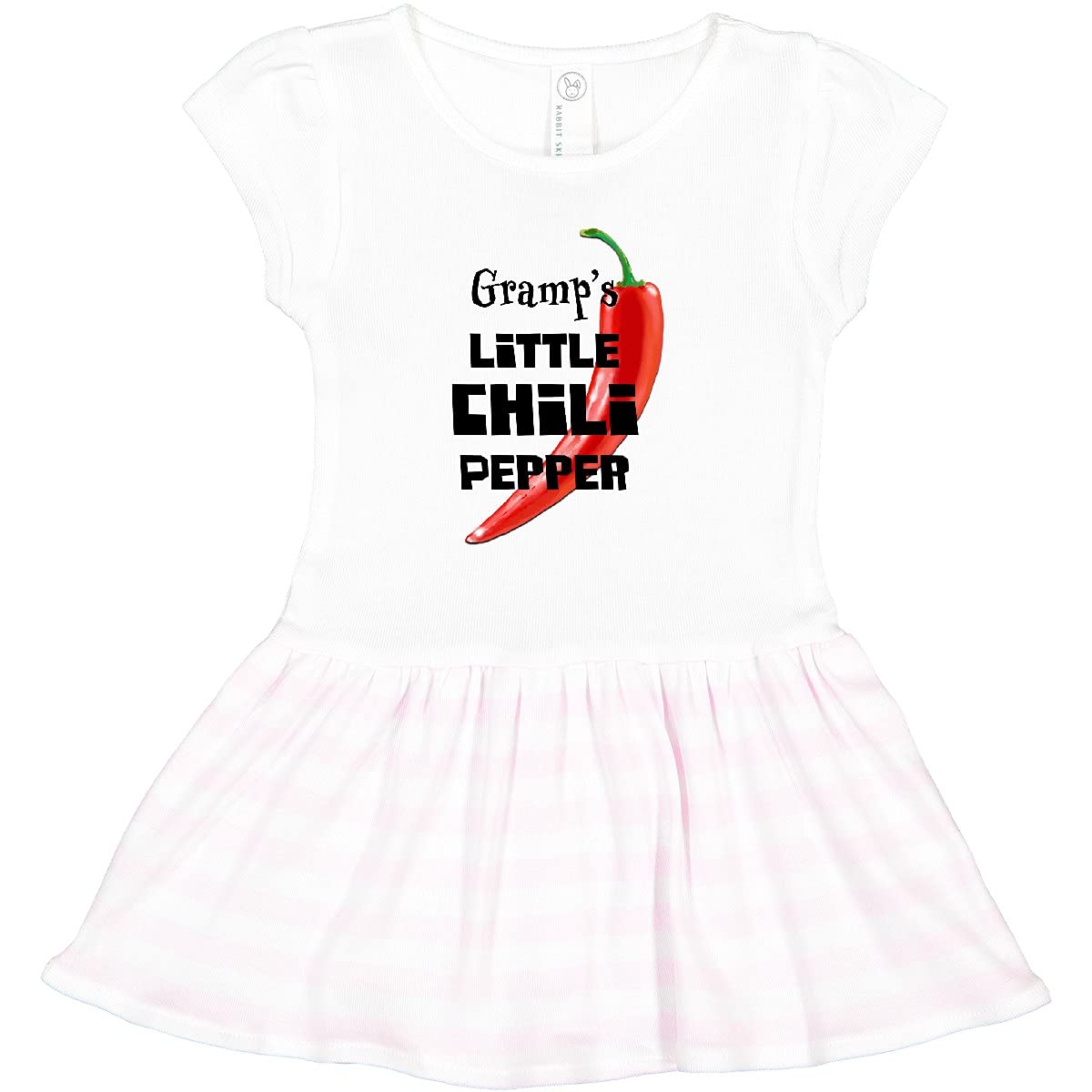 Inktastic Gramp's Little Chili Pepper Toddler Dress - Cute Baby Girl Outfit for Holidays, Family Photos & Special Occasions
