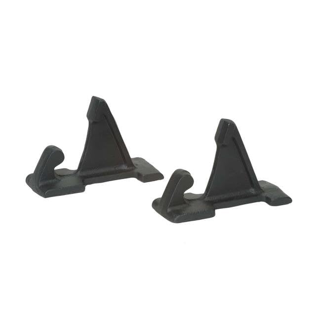Black Cast Iron Fireback Feet Pair - 6.5 x 2.5 Inch Heavy Duty Fireplace Accessories for Wood Stove & Fireplace Safety