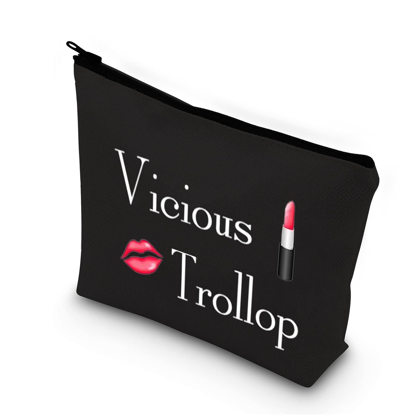 BDPWSS Vicious Trollop Bride Wedding Cosmetic Bag - Makeup Pouch for Bridal Shower, Bachelorette Party & BFF Gifts - Perfect for Bride-to-Be, Bridesmaids & Wedding Travel Essentials (Vicious Trollop Blue)