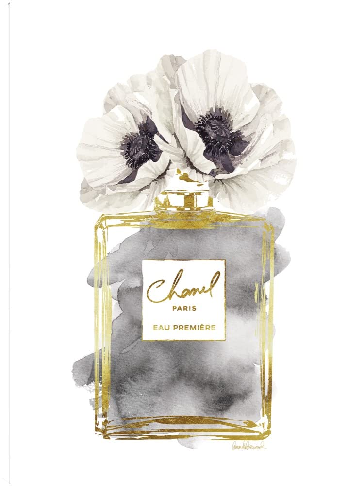 Fine Art Canvas Perfume Bottle Bouquet III Wall Painting by Amanda Greenwood - Modern Home Decor for Living Room, Bedroom, Office - Ready to Hang 32x43 Inches - Perfect for Gifts, Housewarming & Interior Design