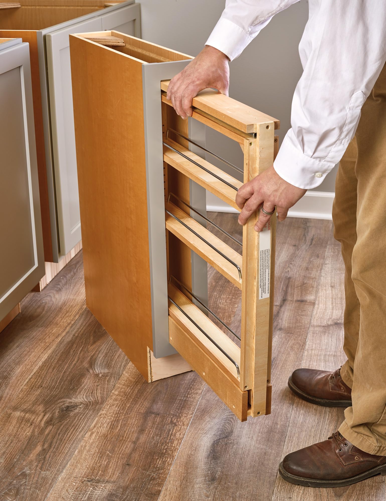 REV-A-SHELF Wood Base Cabinet Organizer Insert with Soft-Close Mechanism - Perfect for Kitchen, Bathroom & Pantry Storage Organization