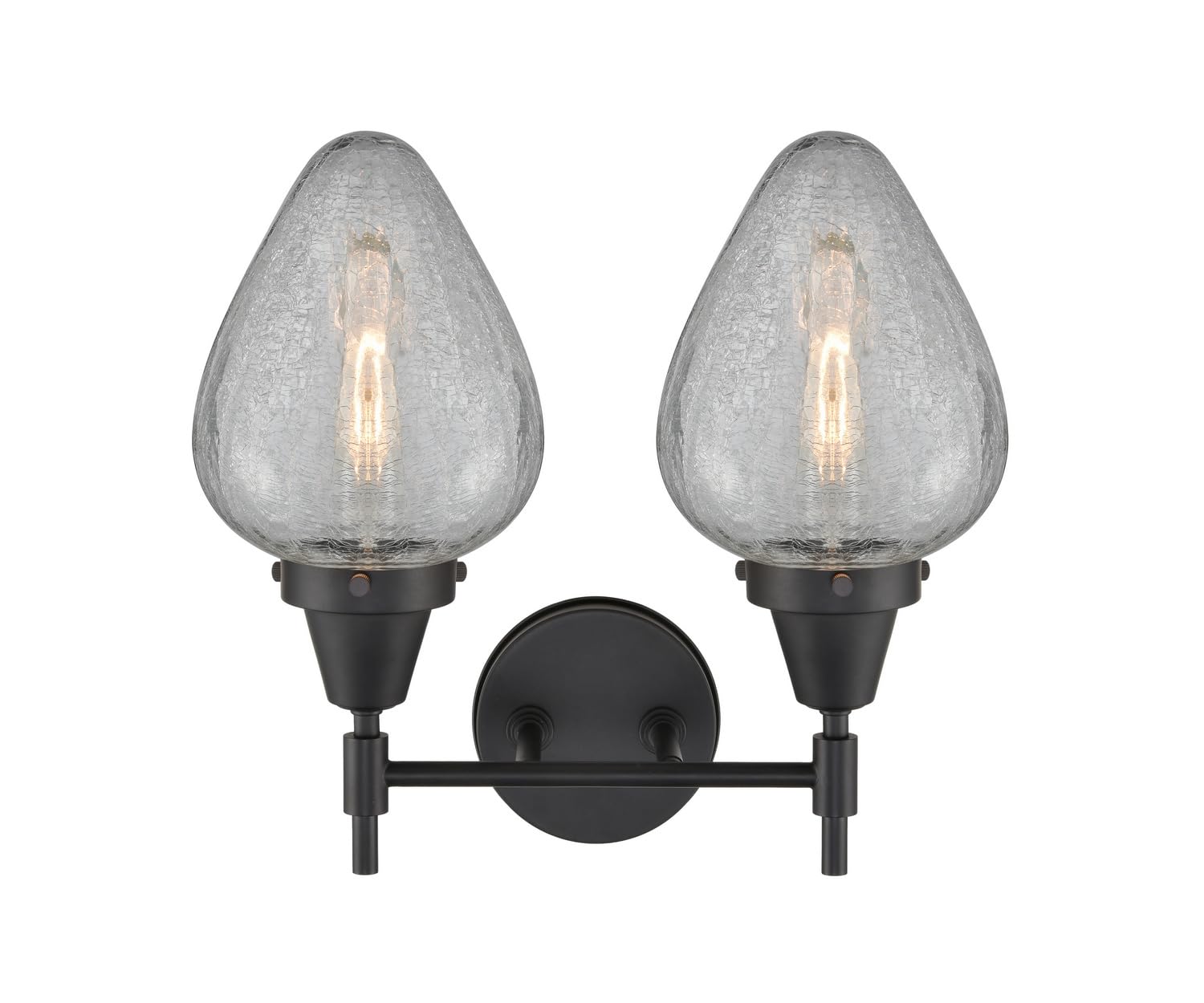 Innovations 447-2W-BK-G165-LED Transitional LED Bathroom Vanity in Black Finish - Modern Lighting for Bathroom Makeover & Home Decor