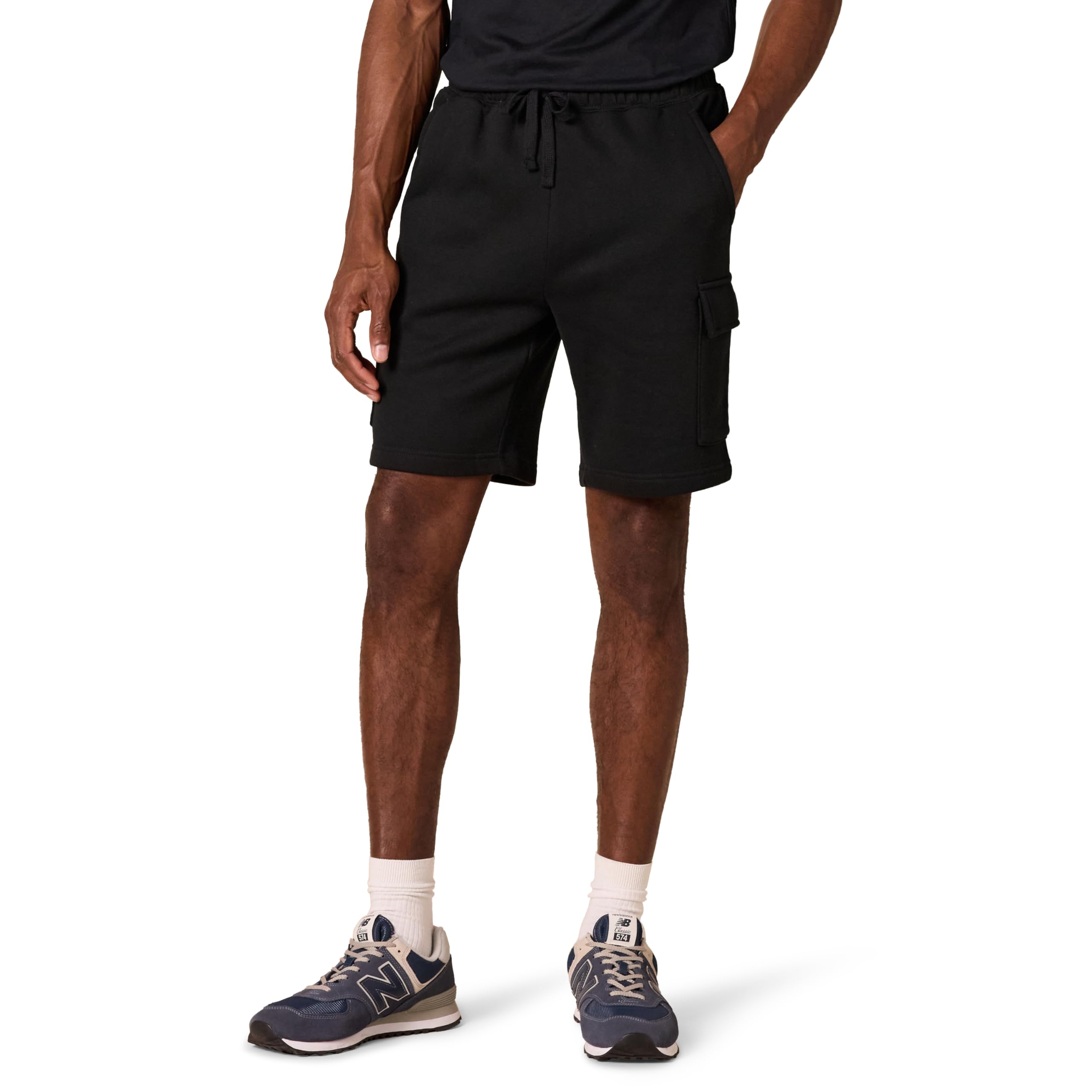 Amazon Essentials Men's Fleece Cargo Shorts - Comfortable Stretch Fit with Multiple Pockets | Perfect for Hiking, Travel & Casual Wear
