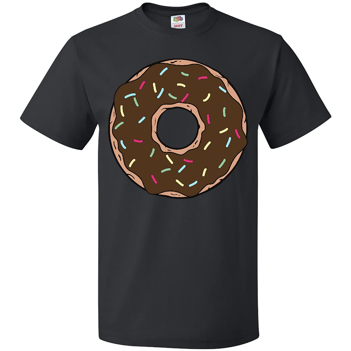 Inktastic Chocolate Donut T-Shirt - Funny Doughnut with Glaze Icing & Sprinkles Graphic Tee for Baking Lovers & Coffee Shop Outfits