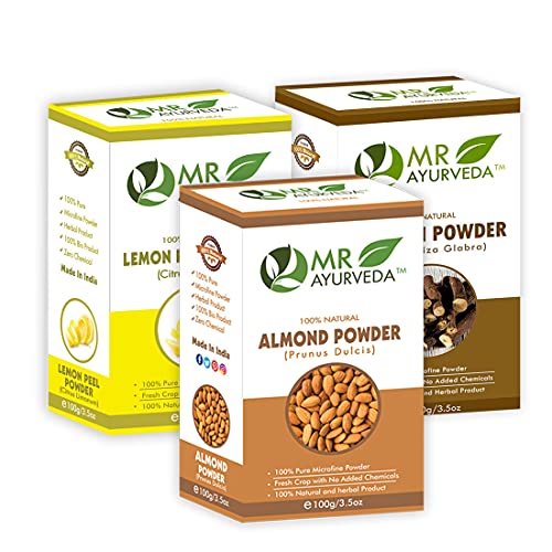 Almond Powder + Lemon Peel Powder + Mulethi Powder
