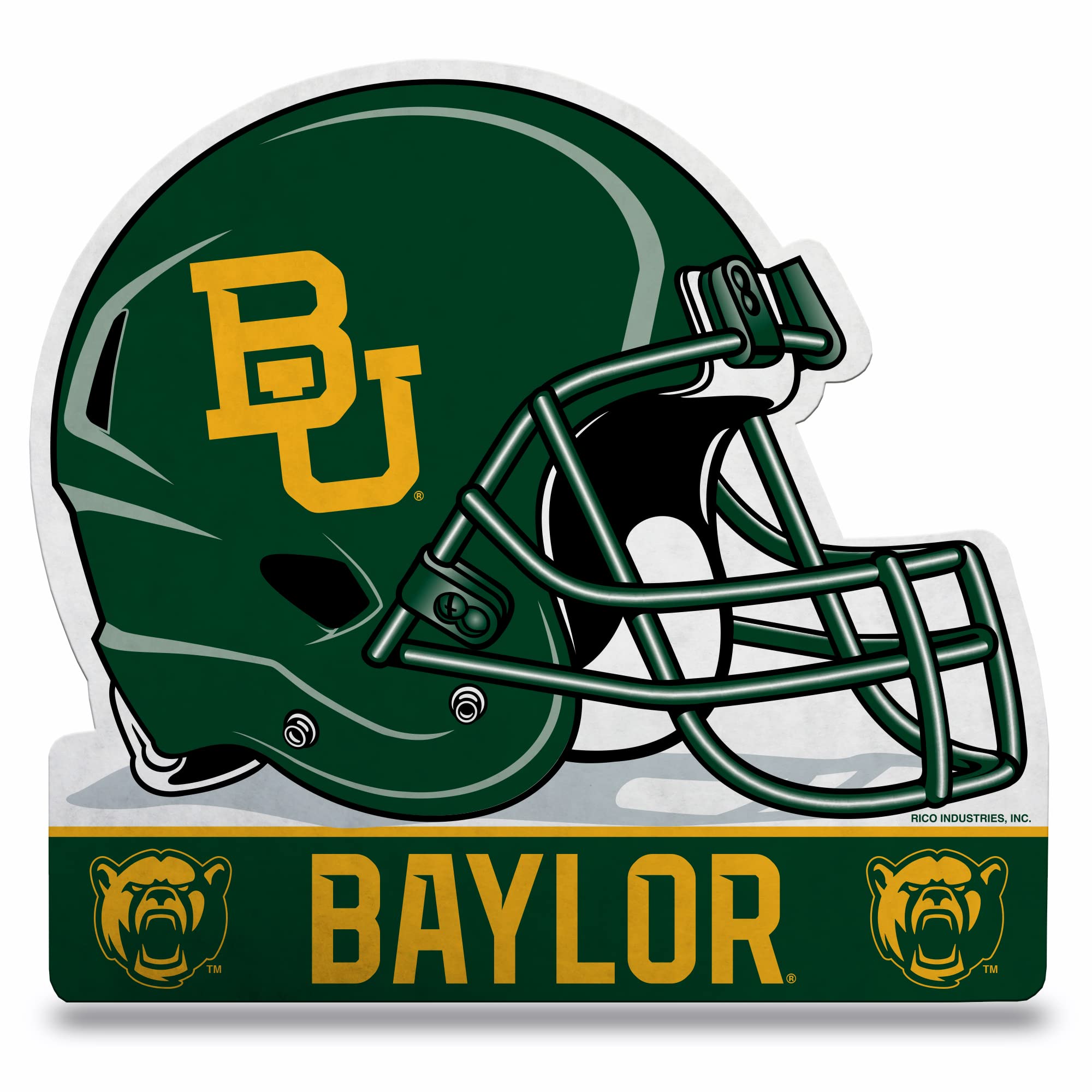 Rico Industries NCAA Baylor Bears Soft Felt Pennant - Easy to Hang Wall Decor for Game Room, Man Cave, Bedroom - Perfect for College Sports Fans & Home Decorating