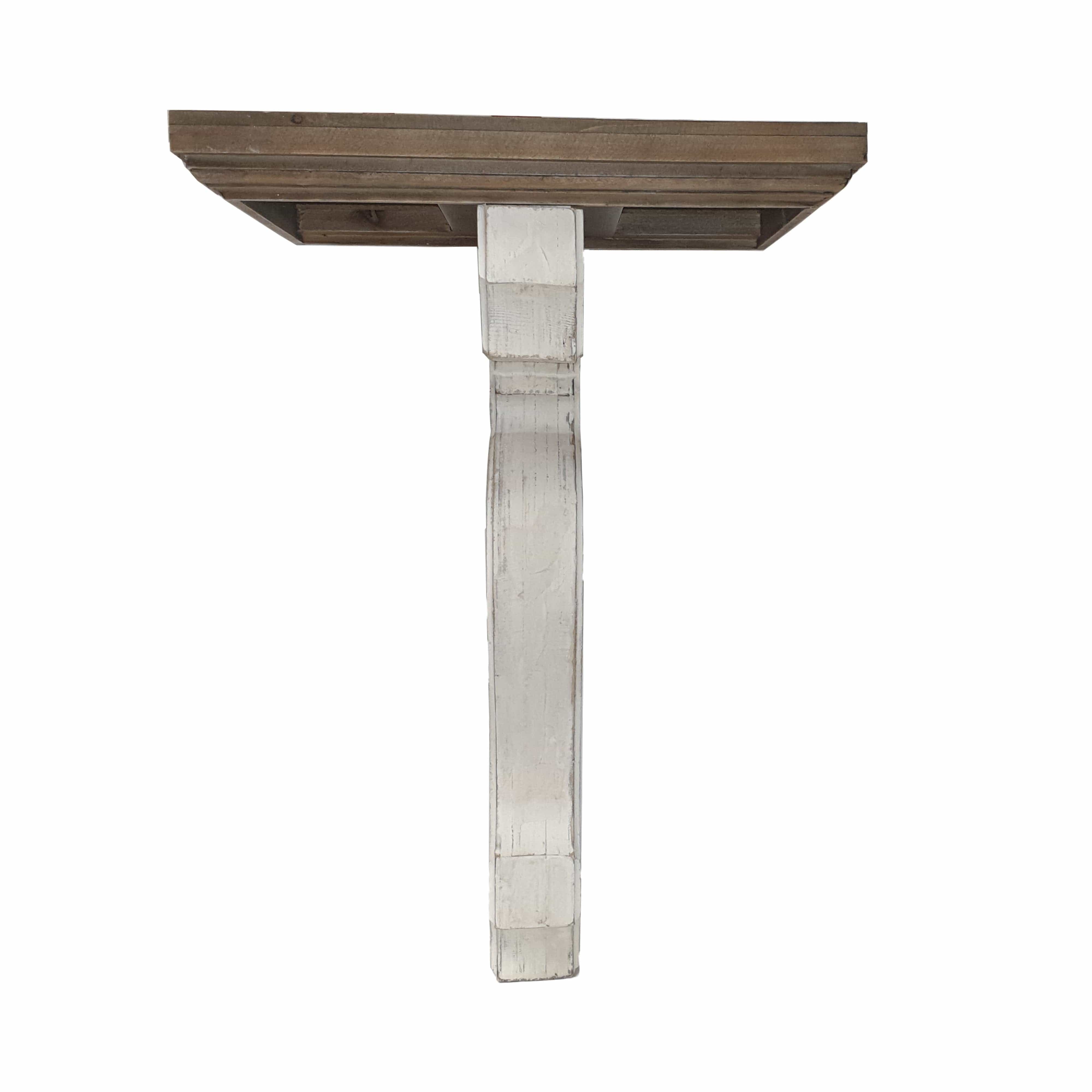 Urban Style™ Distressed White Wood Zane Display Shelf - Sturdy & Durable for Home Decor, Retail Stores, and Office Organization