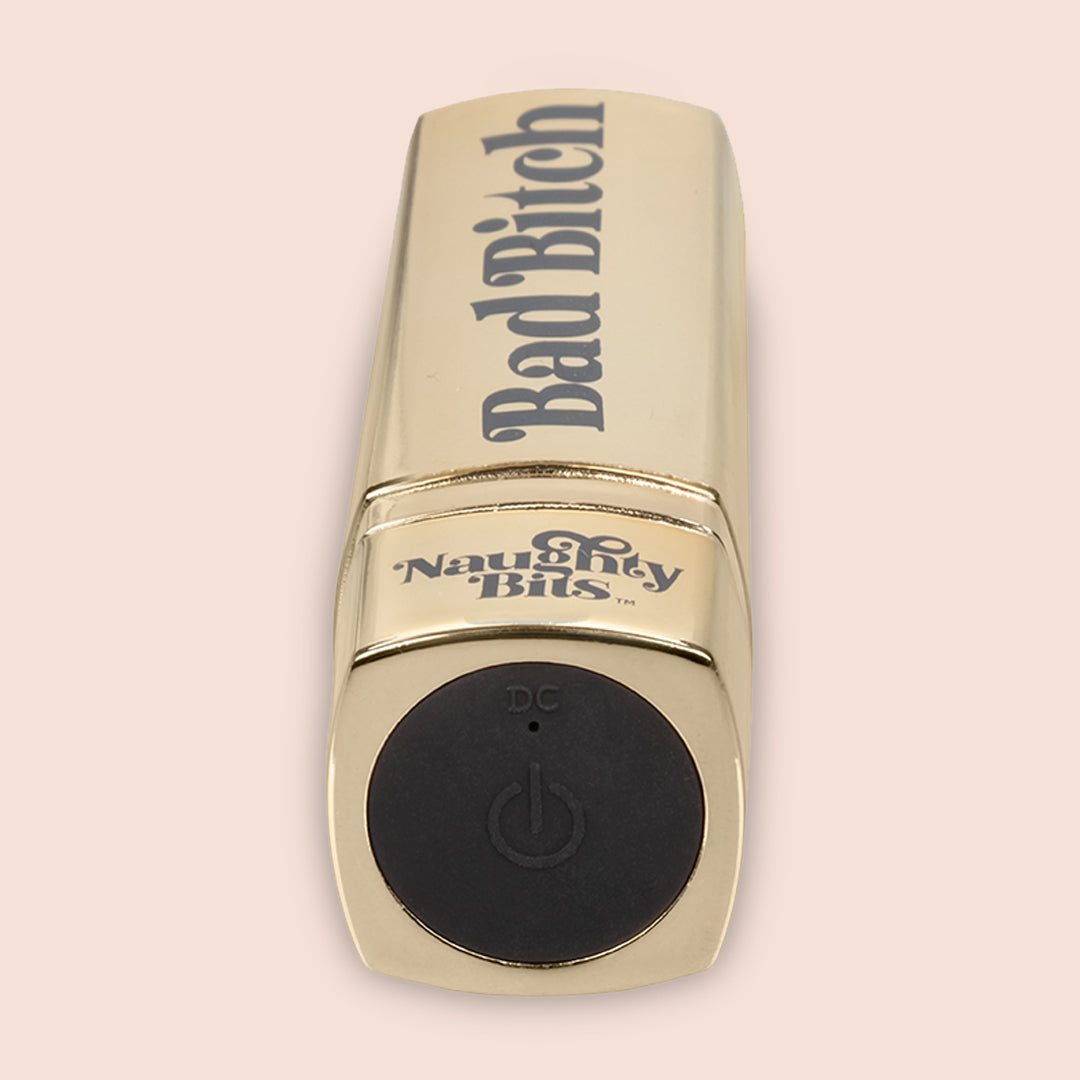 Naughty Bits™ Bad Bitch™ Lipstick Vibrator - Discreet Bullet Vibrator for Women, Powerful Mini Vibrating Massager for Clitoral Stimulation & G-Spot Play - Perfect for Travel, Date Night & Solo Pleasure