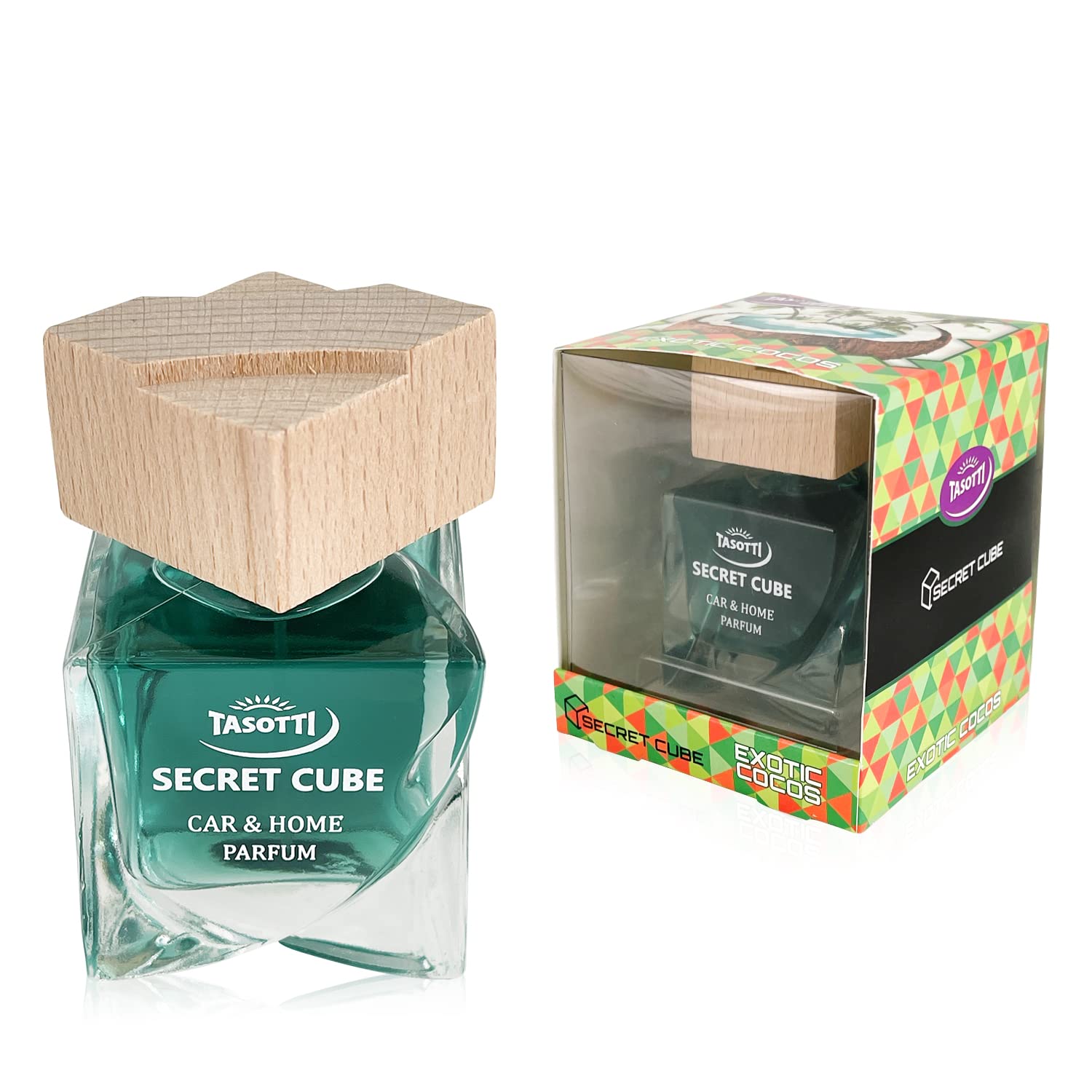 Premium Car Air Freshener & Home Fragrance - Long-Lasting Secret Cube Collection (Exotic Coconut) | Odor Eliminator for Cars, Office & Living Spaces | Fresh Scent for Daily Commute & Relaxation